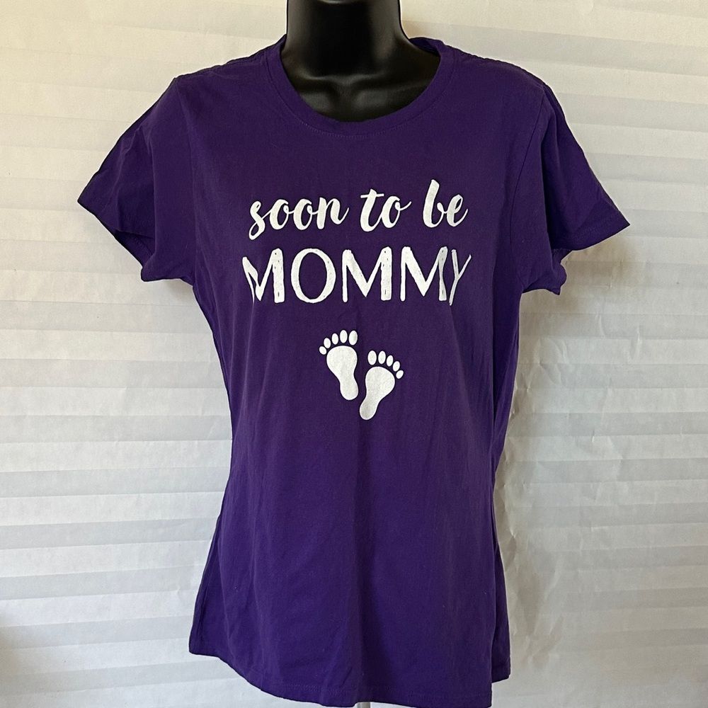 Port & Co Women’s Purple Short Sleeve Tee Size Medium Casual Basic T-Shirt Top